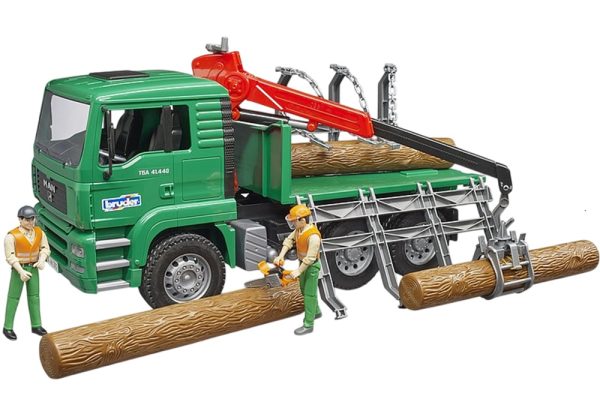 CAMION MAN TGA CON GRUA FORESTAL Y TRONCOS 1:16 - Imagen 8