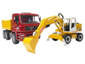 CAMION MAN TGS 26.500 6x4 TOLVA CON EXCAVADORA LIEBHERR 912 1:16