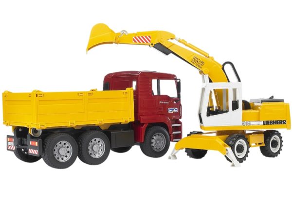 CAMION MAN TGS 26.500 6x4 TOLVA CON EXCAVADORA LIEBHERR 912 1:16 - Imagen 2