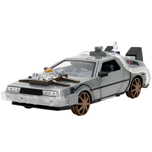 AUTO VOLVER AL FUTURO III CON LUCES 1:24