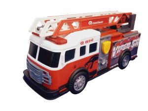 CAMION BOMBEROS ROSENBAUER CON LUCES Y SONIDO 28X13X17CM