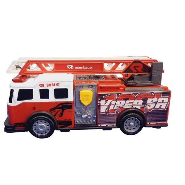CAMION BOMBEROS ROSENBAUER CON LUCES Y SONIDO 28X13X17CM - Imagen 3