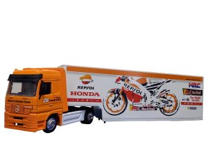 CAMION MERCEDES-BENZ ACTROS 4x2 REPSOL HONDA TEAM CON SEMIRREMOLQUE REPSOL HONDA TEAM 1:43