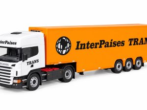 CAMION SCANIA R620A 4x2 CON CONTAINER NARANJO 1:87